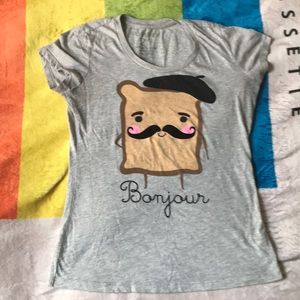 gray French toast Forever 21 tee shirt size M